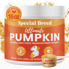 Special Breed Ultimate Pumpkin container 16 oz promoting digestive support.