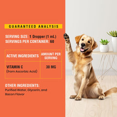 Special Breed Vitamin C for Dogs packaging label highlights USA-made formula