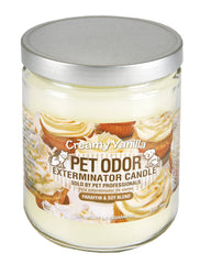 Specialty Pet Products Odor Exterminator Candle burning to neutralize pet odors in living spaces