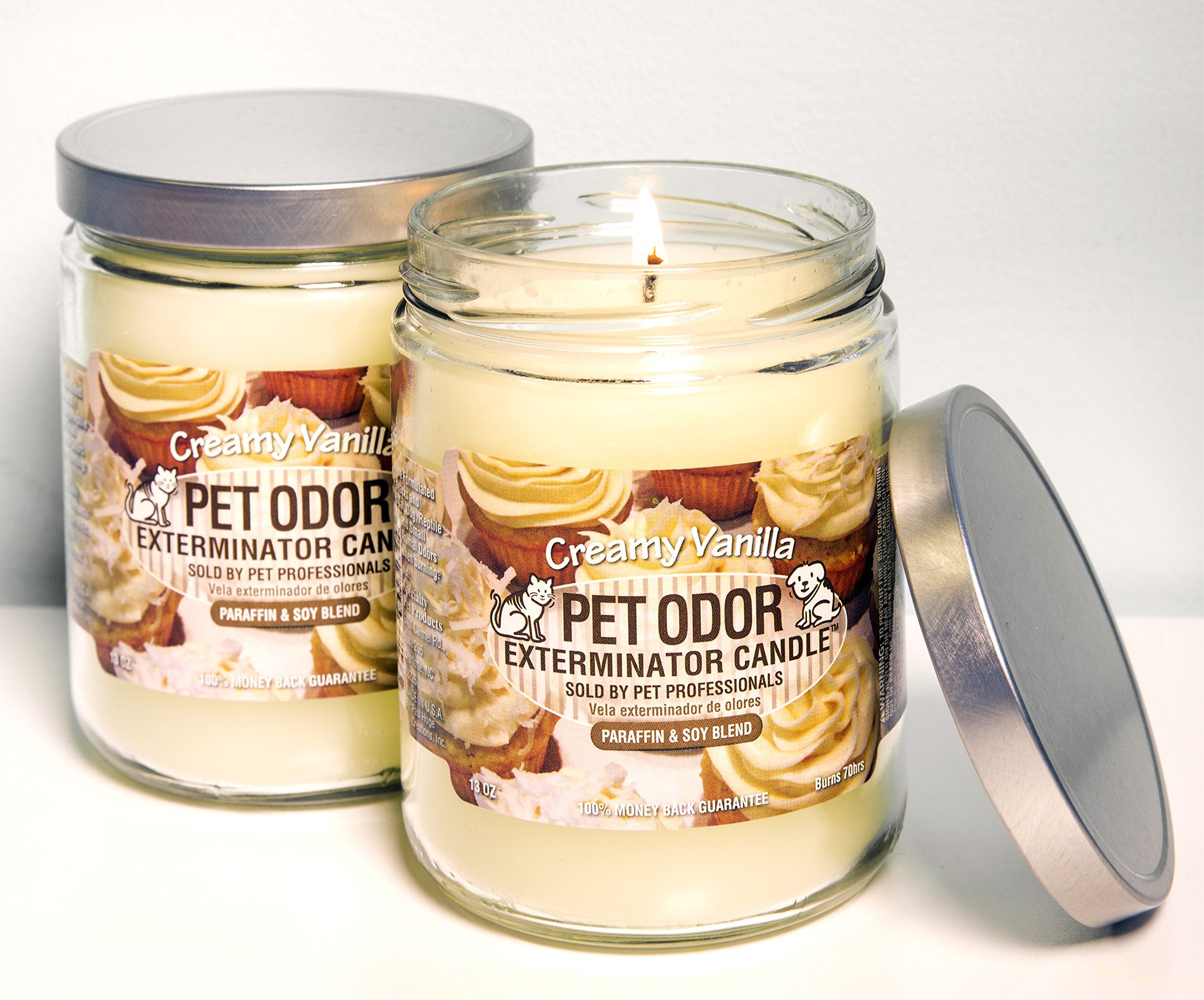 Specialty Pet Products Odor Exterminator Candle packaging for two-pack convenience