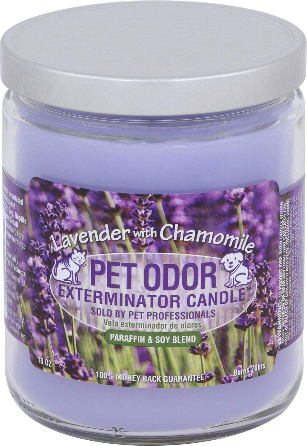 Specialty Pet Products Lavender Chamomile candle two pack freshens spaces and reduces pet odor