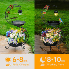 Speed Mate birdbath weatherproof-metal resists sun and rain for long-lasting outdoor use