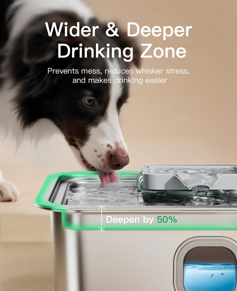 Speedeer 4Gal multi-filtration system delivers clean tasting water for pets.