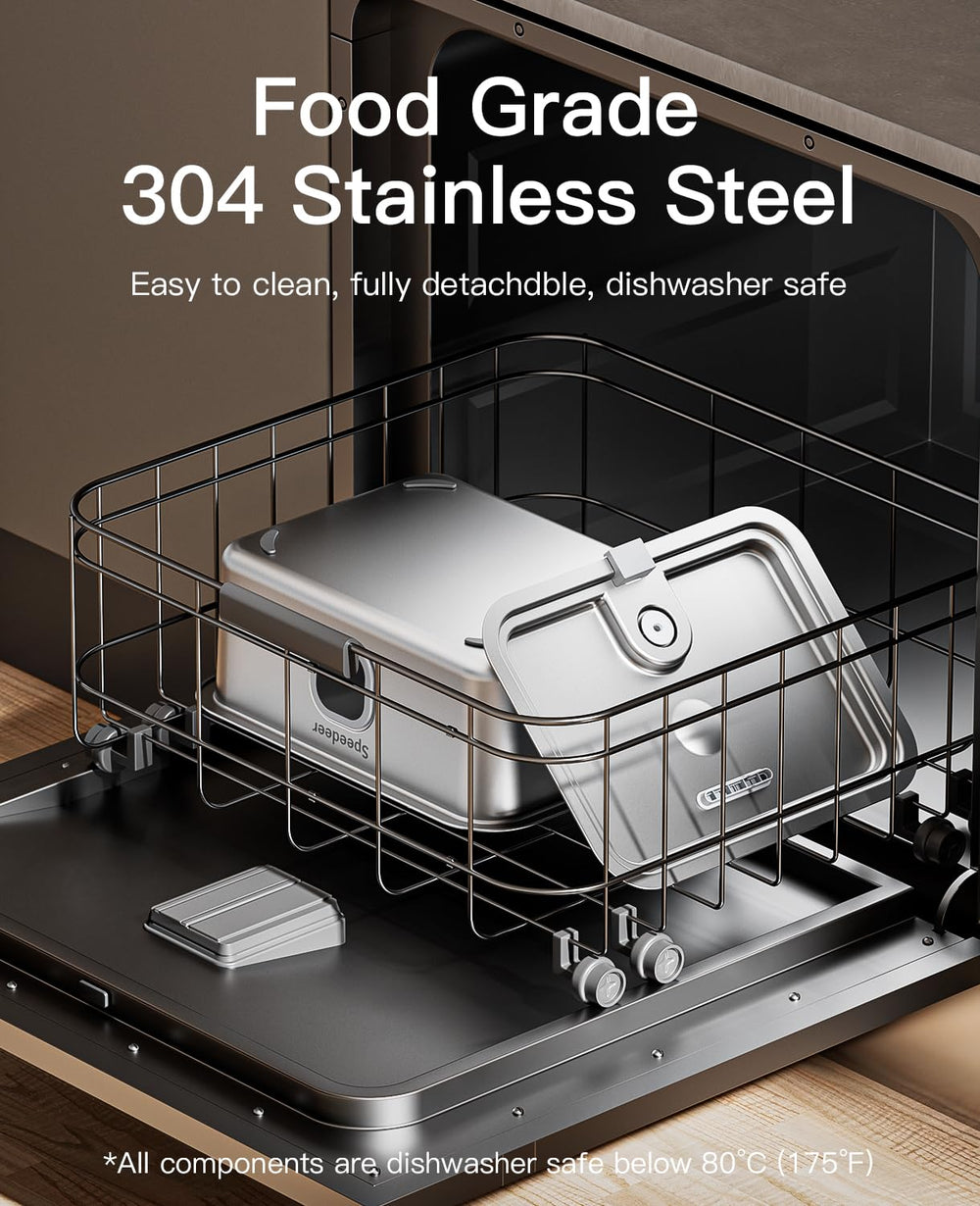 Speedeer food-grade stainless steel bowl is hygienic and easy to clean.