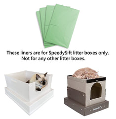 SpeedySift bottom no-hole liner green showing secure base and leakage control