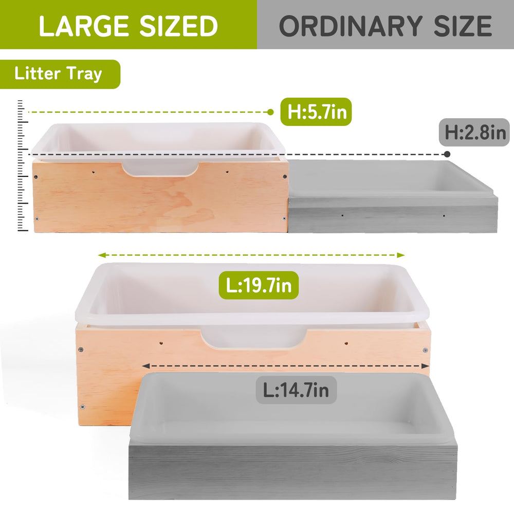 SPEETH spacious hay rack holds 1 lb of hay, reducing refills.