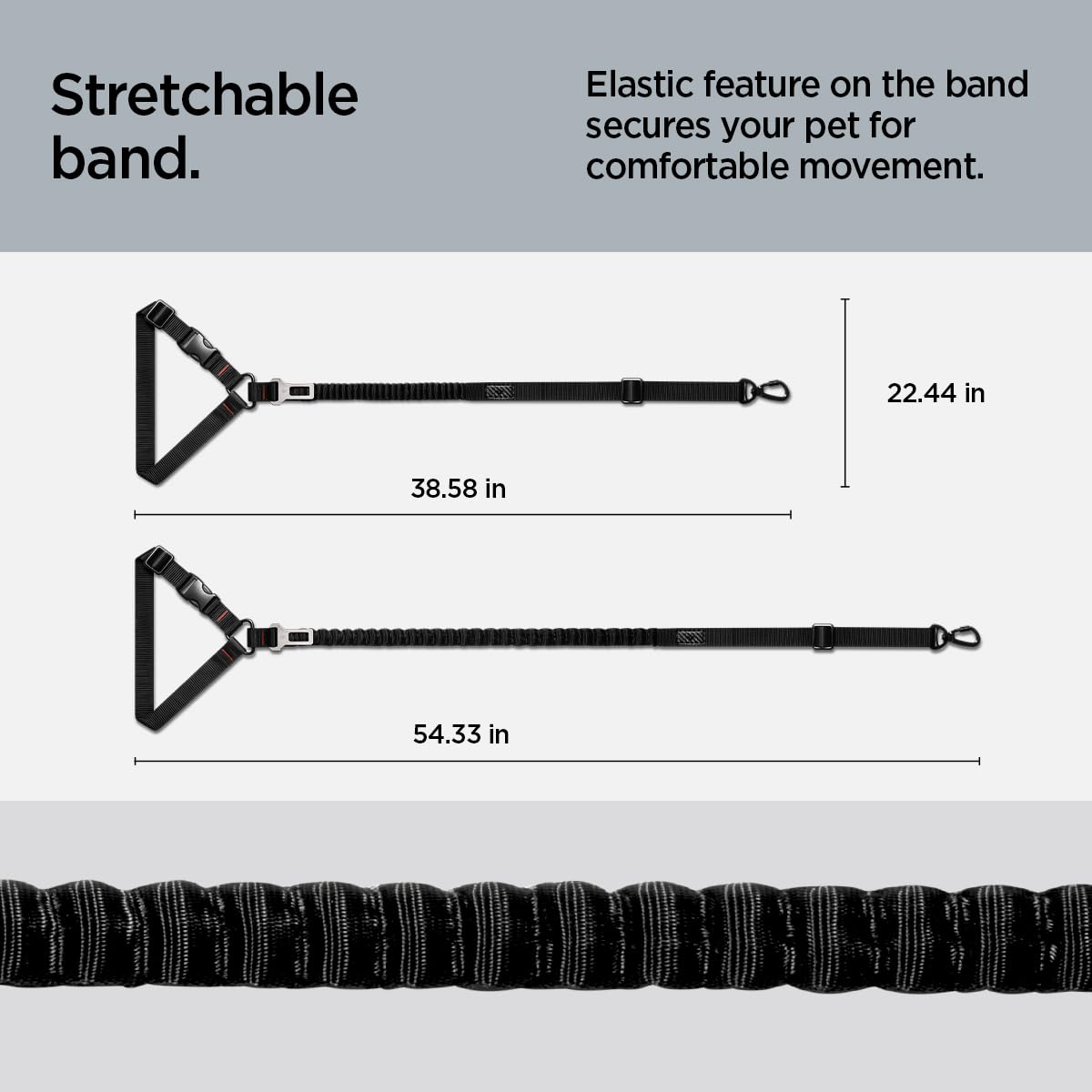 Spigen Universal 2-in-1 retractable seat belt detachable ring enables quick installation