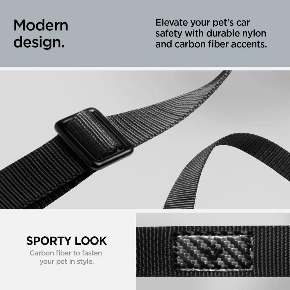 Spigen Universal 2-in-1 retractable seat belt nylon build with carbon fiber detailing