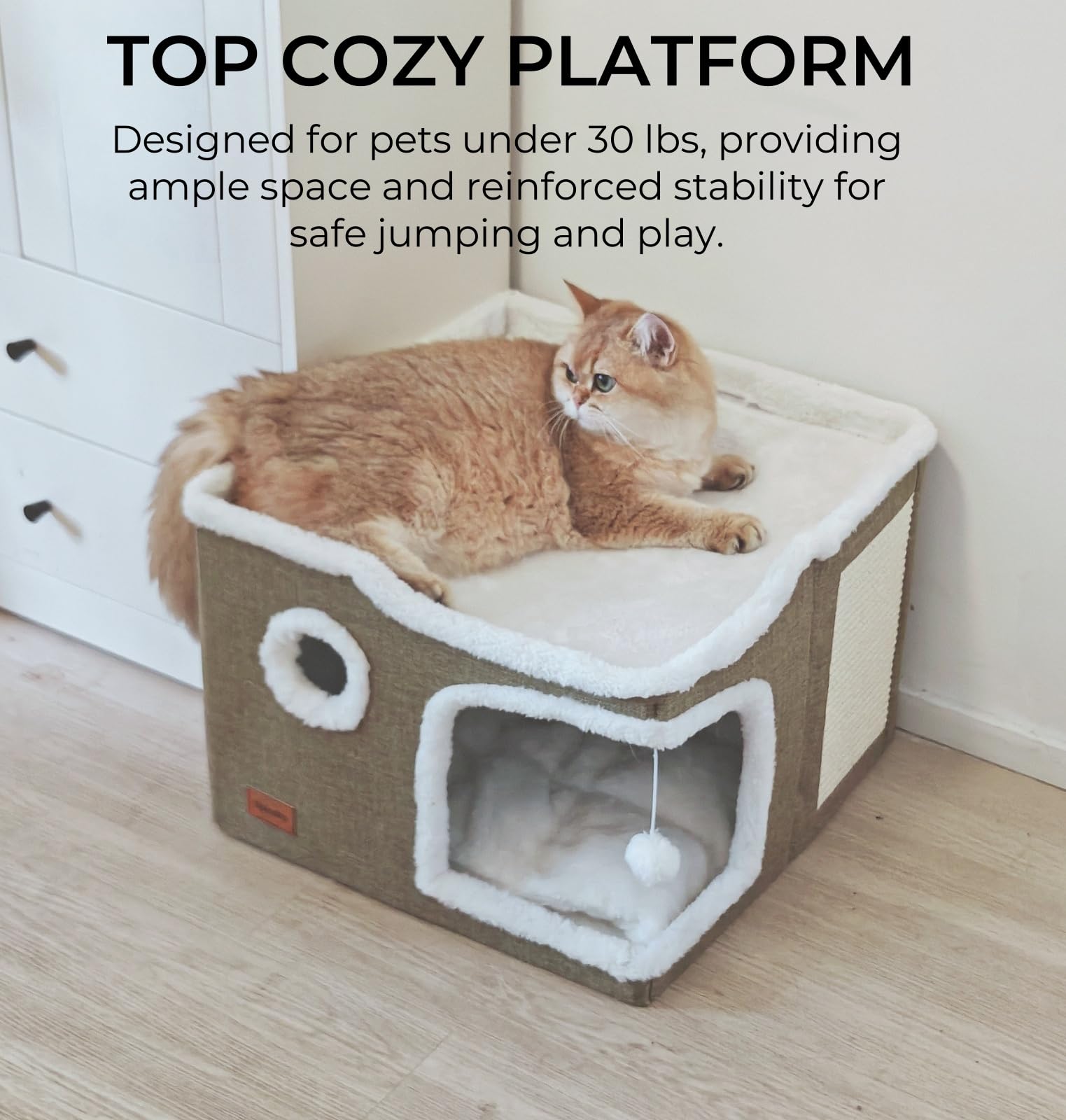 Spindro cat cave bed soft pillow mat for cozy naps