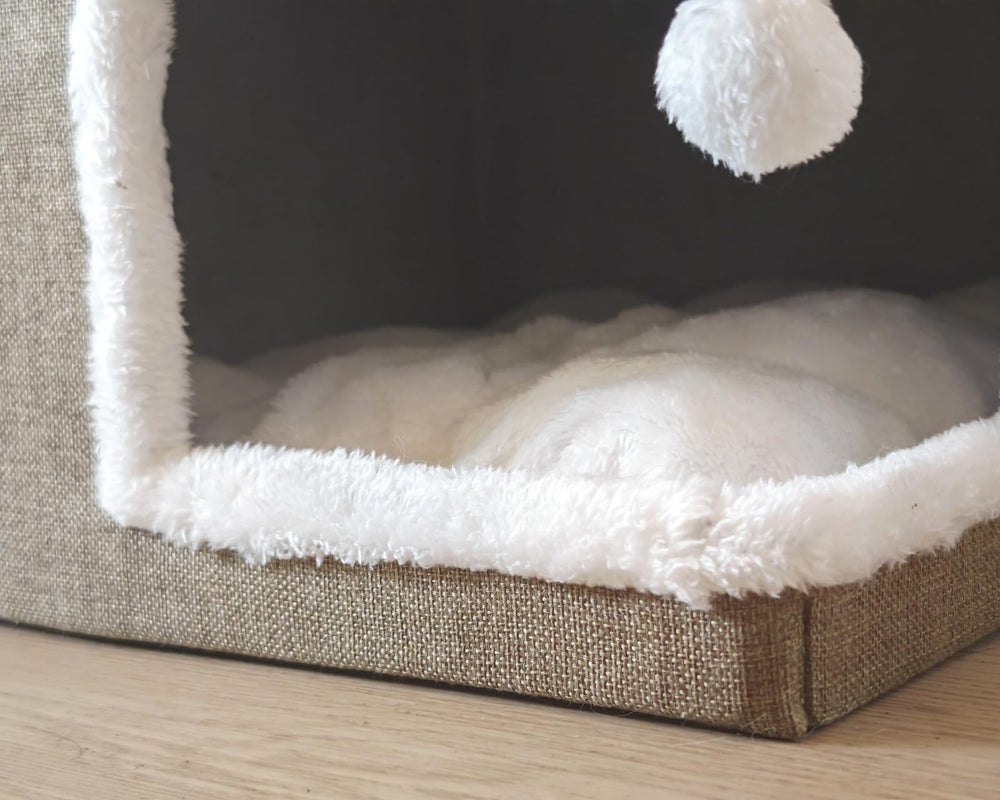 Spindro cat cave peekaboo opening invites playful hiding spots