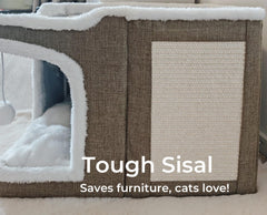 Spindro cat house upper platform perch offers elevated resting spot