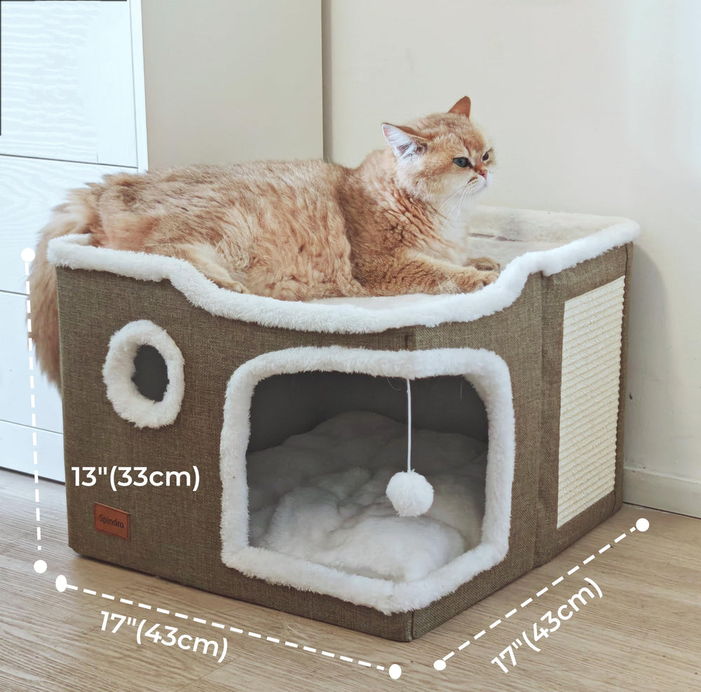 Spindro fiberboard structure ensures sturdy, stylish cat furniture