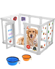 SPOODOR two-panel dog pen assembly with durable HDPE for lasting use.