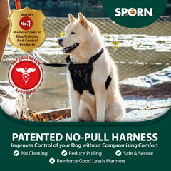Sporn XL No-Pull harness back closure providing secure adjustment.