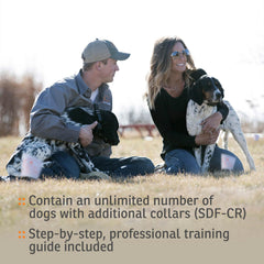 SportDOG DryTek waterproof collar rated to 25 ft submersion for rain or pool days.