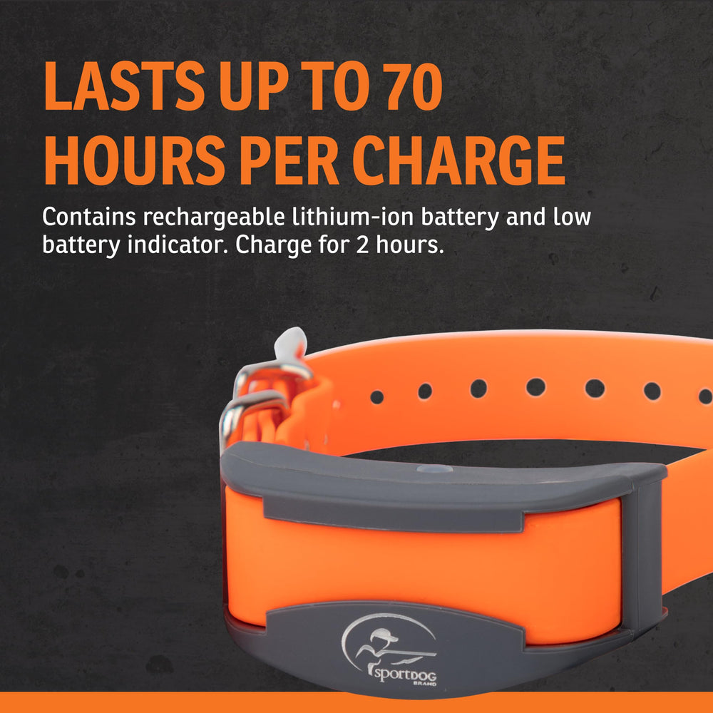 SportDOG SportTrainer orange 500-yard range reference for long-range control during hikes.