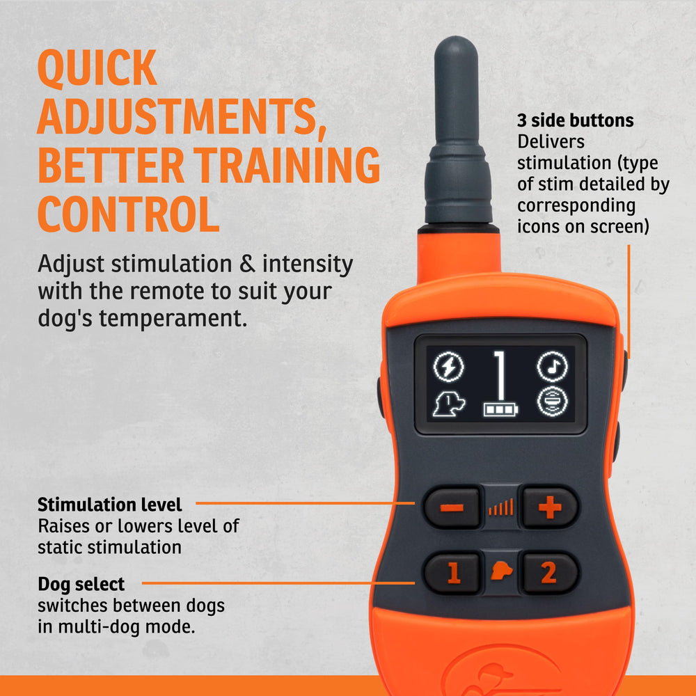 SportDOG SportTrainer orange waterproof DryTek collar ready for rugged field conditions.