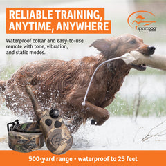 SportDOG WetlandHunter 425X remote handheld demonstrating precise training control.