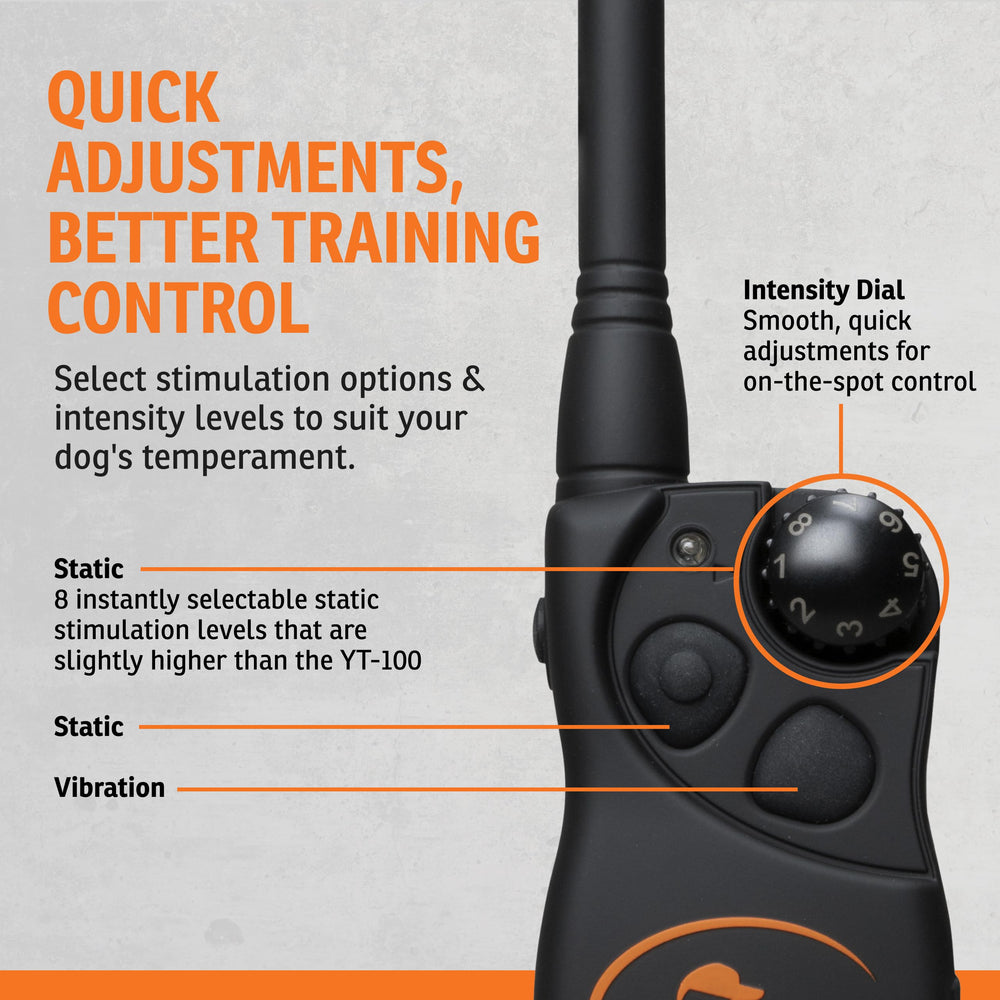 SportDOG YardTrainer 100S eight static levels for customizable training