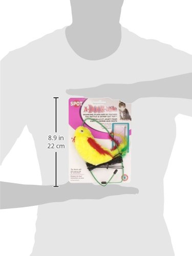 SPOT A-Door-Able plush bird toy bobble-action captivates playful cats during quick sessions.