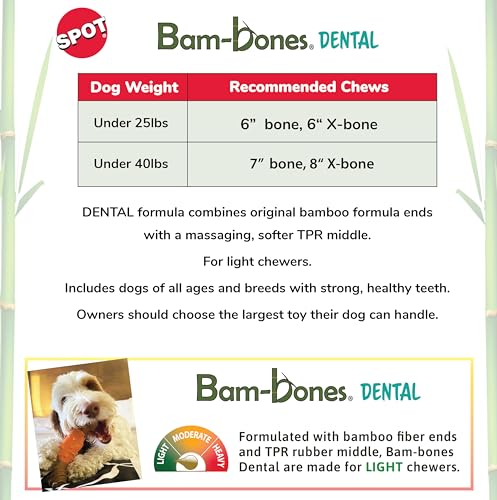 SPOT Bam-Bones massaging-center provides gentle gum relief during chewing