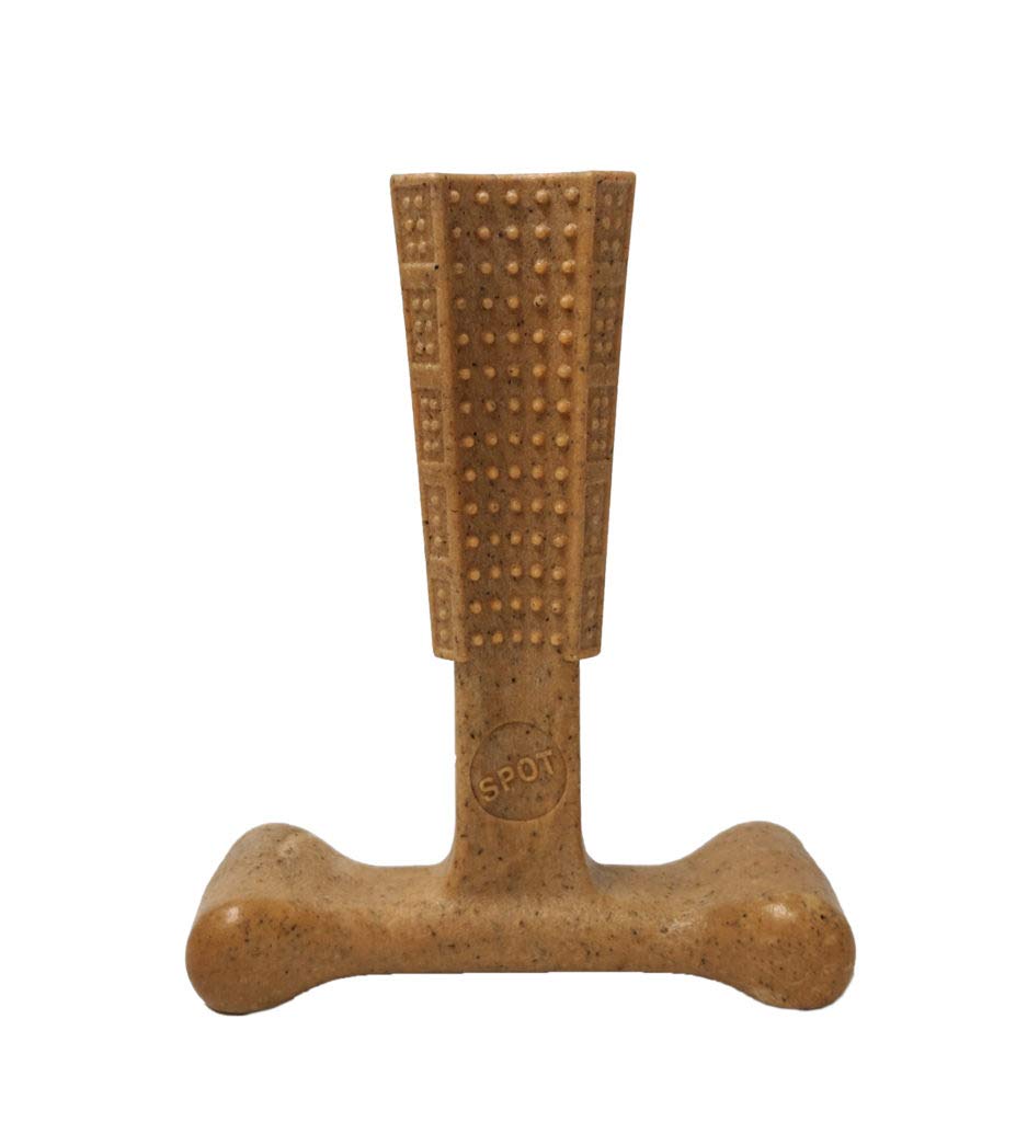 SPOT Bam-Bones Plus raised-nubs chew toy promotes gum massage and mouth-stimulation during chews.