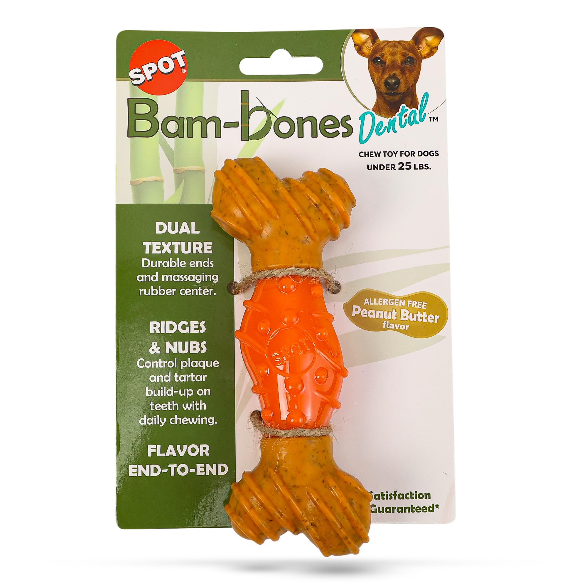 SPOT Bam-Bones medium 6-inch size fits dogs under 25 pounds