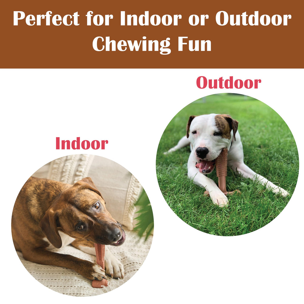 SPOT Bam-Bones Plus T-Bone dental-surface-massage promotes gum stimulation during chewing.