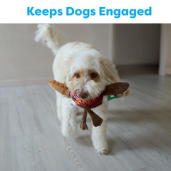 SPOT Bird Calls plush dog toy, squeezed action with built-in sound chip.