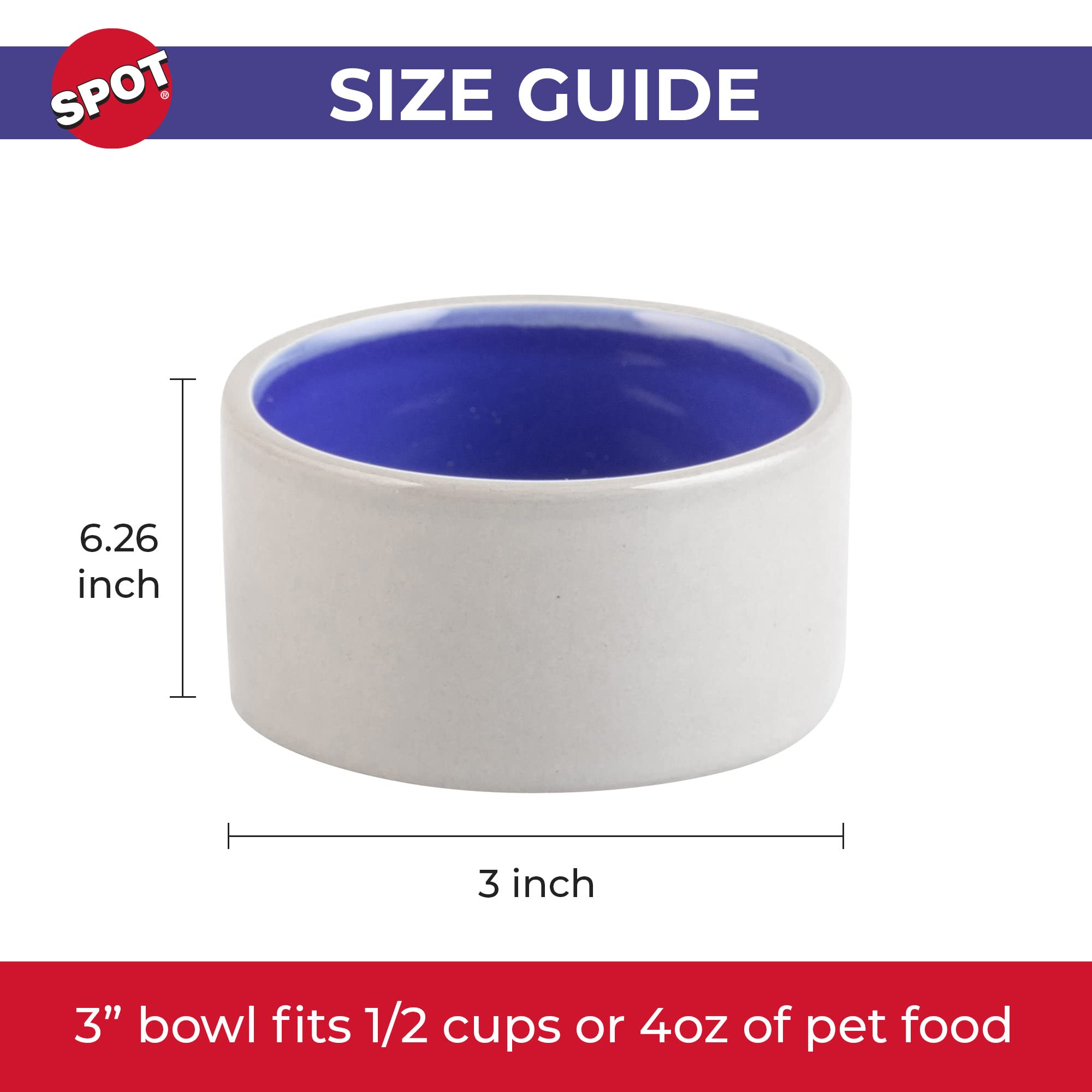 SPOT 3-inch bowl ideal for small animals and tiny portions