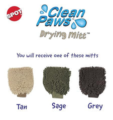 SPOT Clean Paws mitt chenille fingers deliver gentle paw massage.
