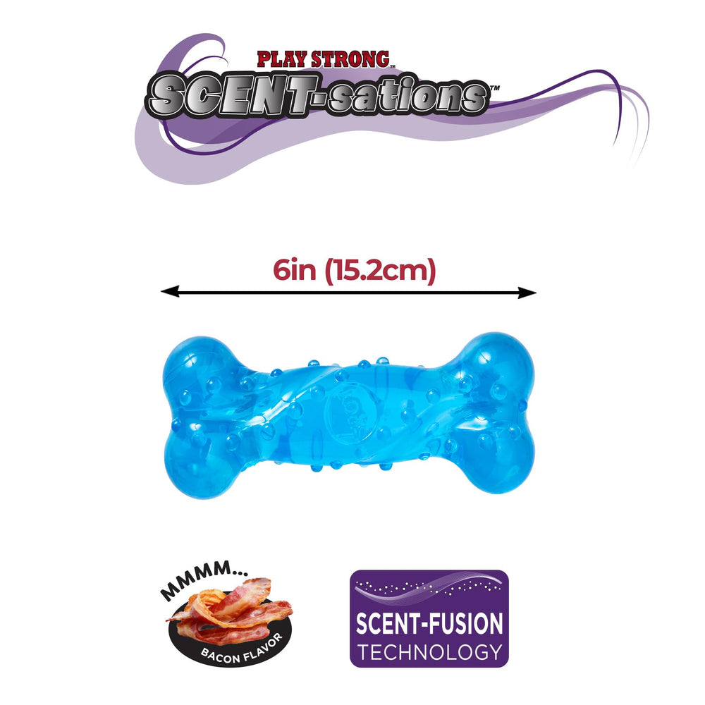 SPOT Play Strong Scent-sations bone during outdoor fetch, ideal for play.