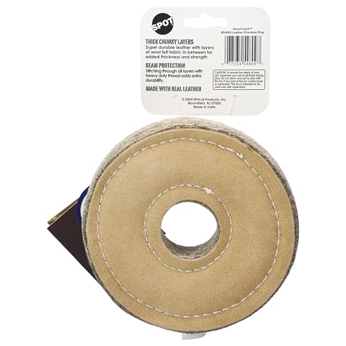 SPOT Dura-Fused Chunkies Ring Toy stitching detail demonstrates durable construction you can trust.