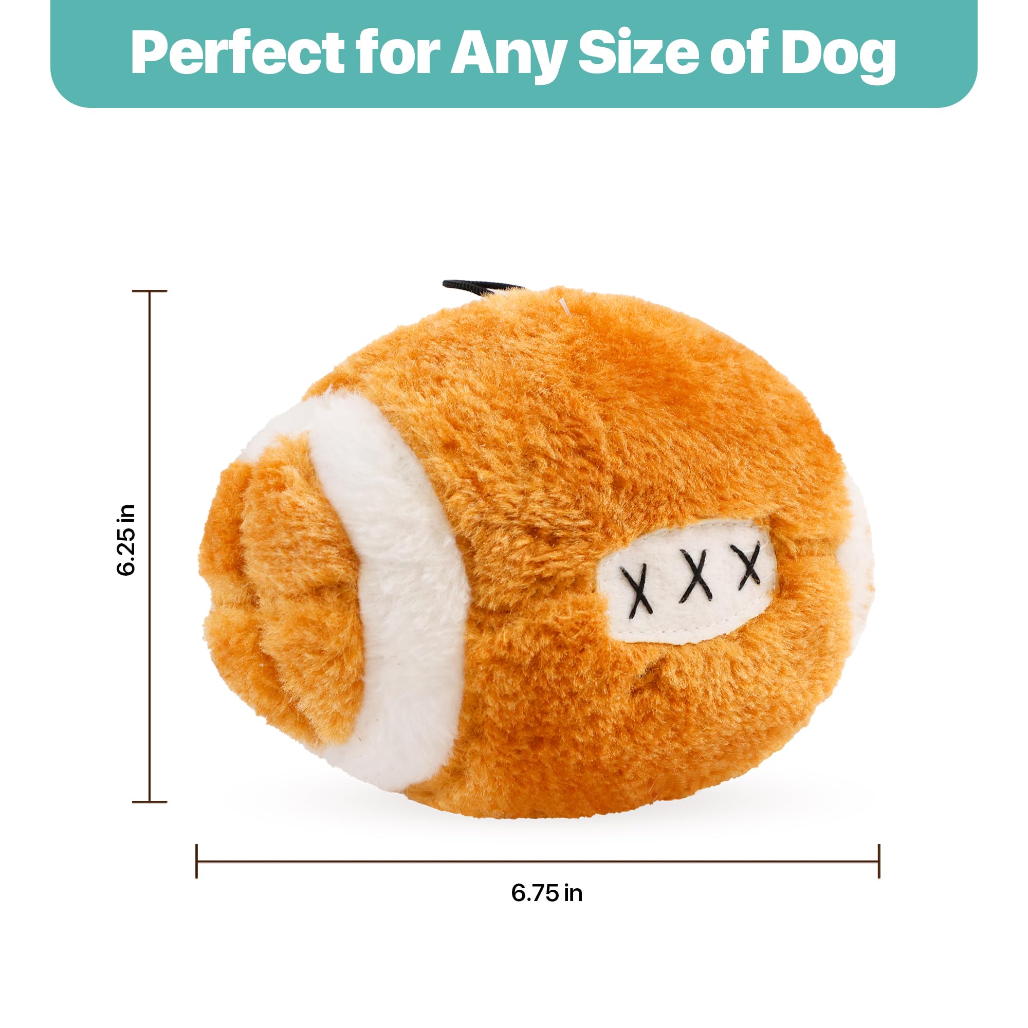 SPOT football dog toy size 4.5 inches suitable for many breeds