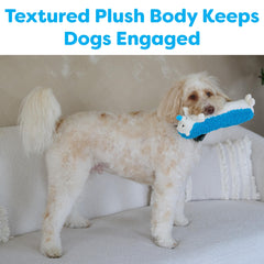 SPOT Gigglers Hedgehog in medium and large dog play scenario for indoor fetch