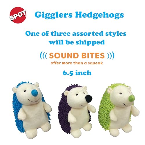 SPOT hedgehog toy with giggle sound enhances shake and wiggle play.