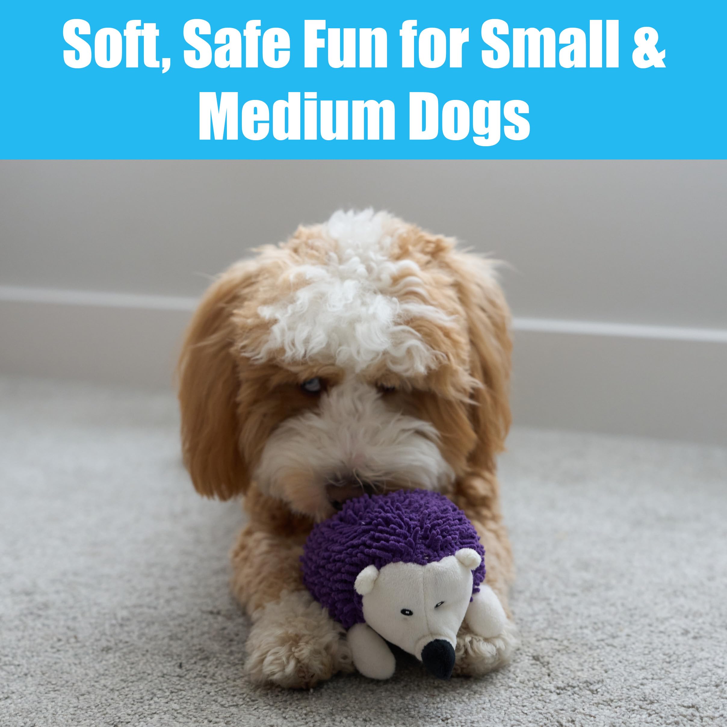SPOT hedgehog toy suitable for small and medium breeds.
