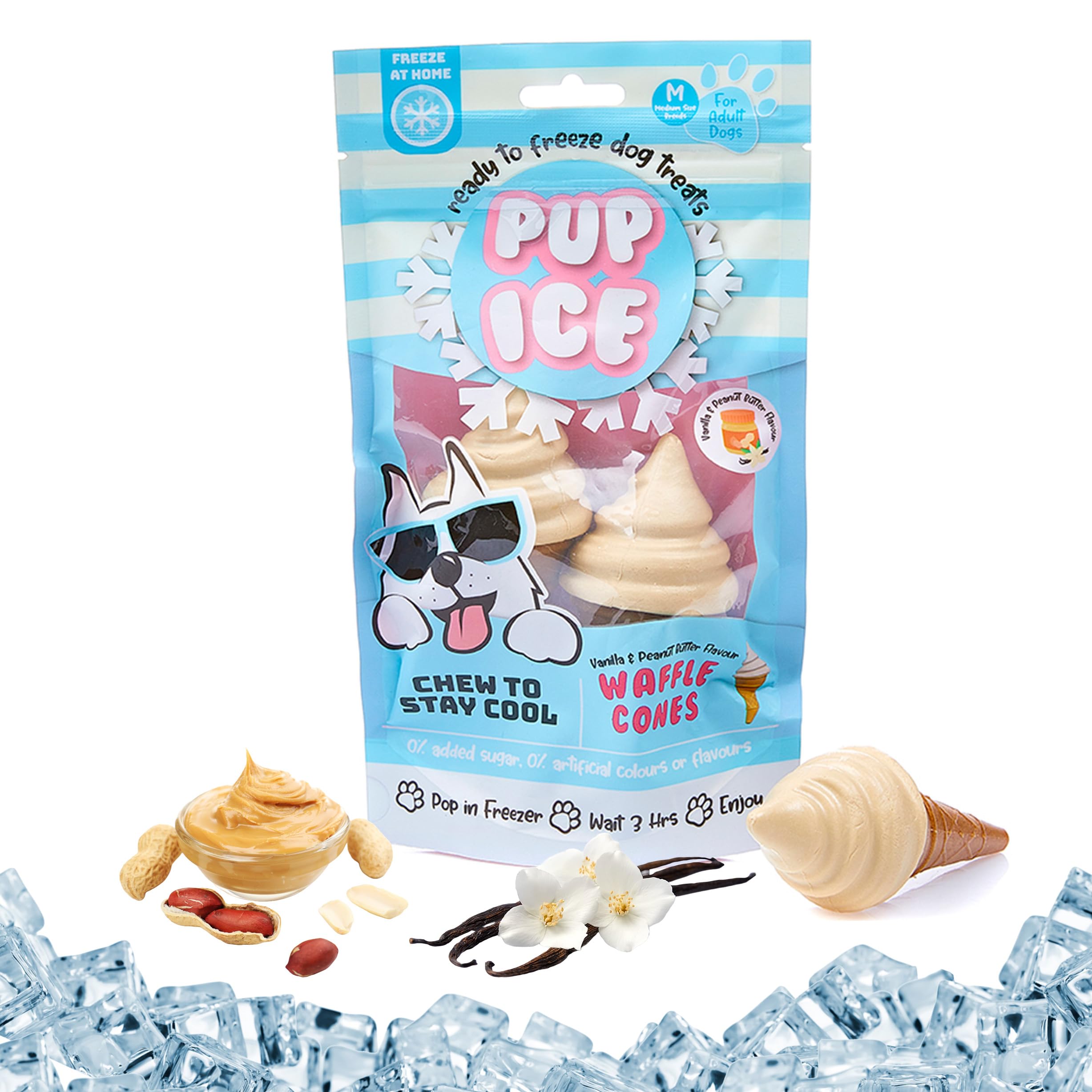 SPOT Pup Ice freeze-at-home concept shows cooling treat for dogs.