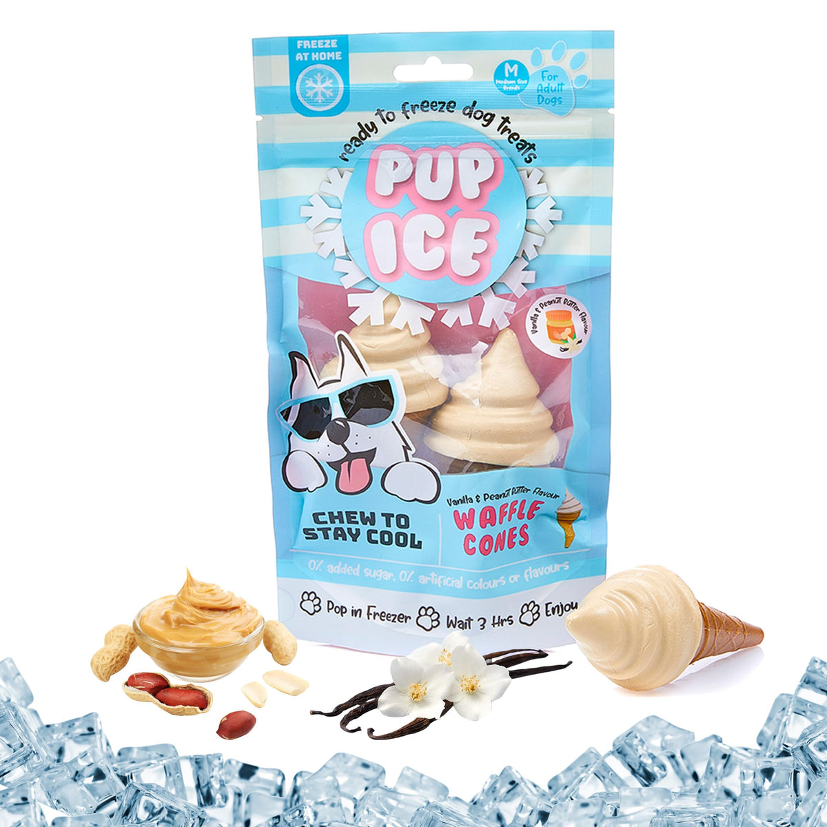 SPOT Pup Ice freeze-at-home concept shows cooling treat for dogs.