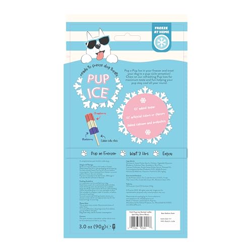 SPOT Pup Ice strawberry-blueberry rocket lollies offer fruity variety for pups.
