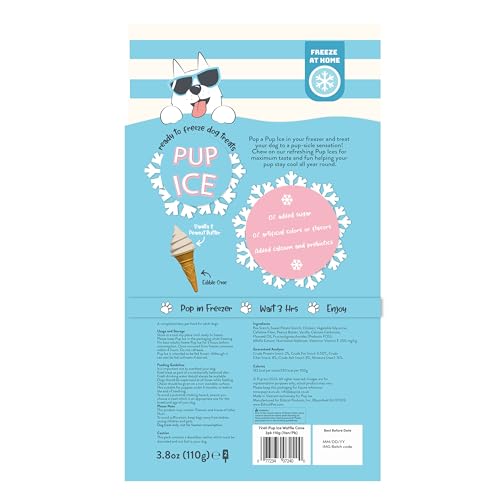 SPOT Pup Ice vanilla waffle cone image showcases edible cone for dogs.