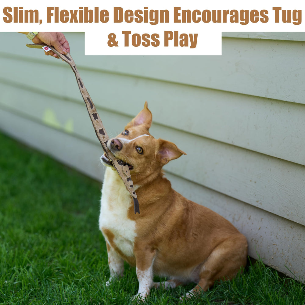 SPOT Leather Snake extra-long shape supports tossing, shaking, and carrying.