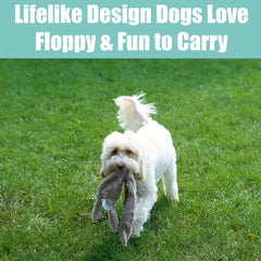 SPOT Skinneeez Rabbit 22-inch indoor play scene for household-friendly fun.