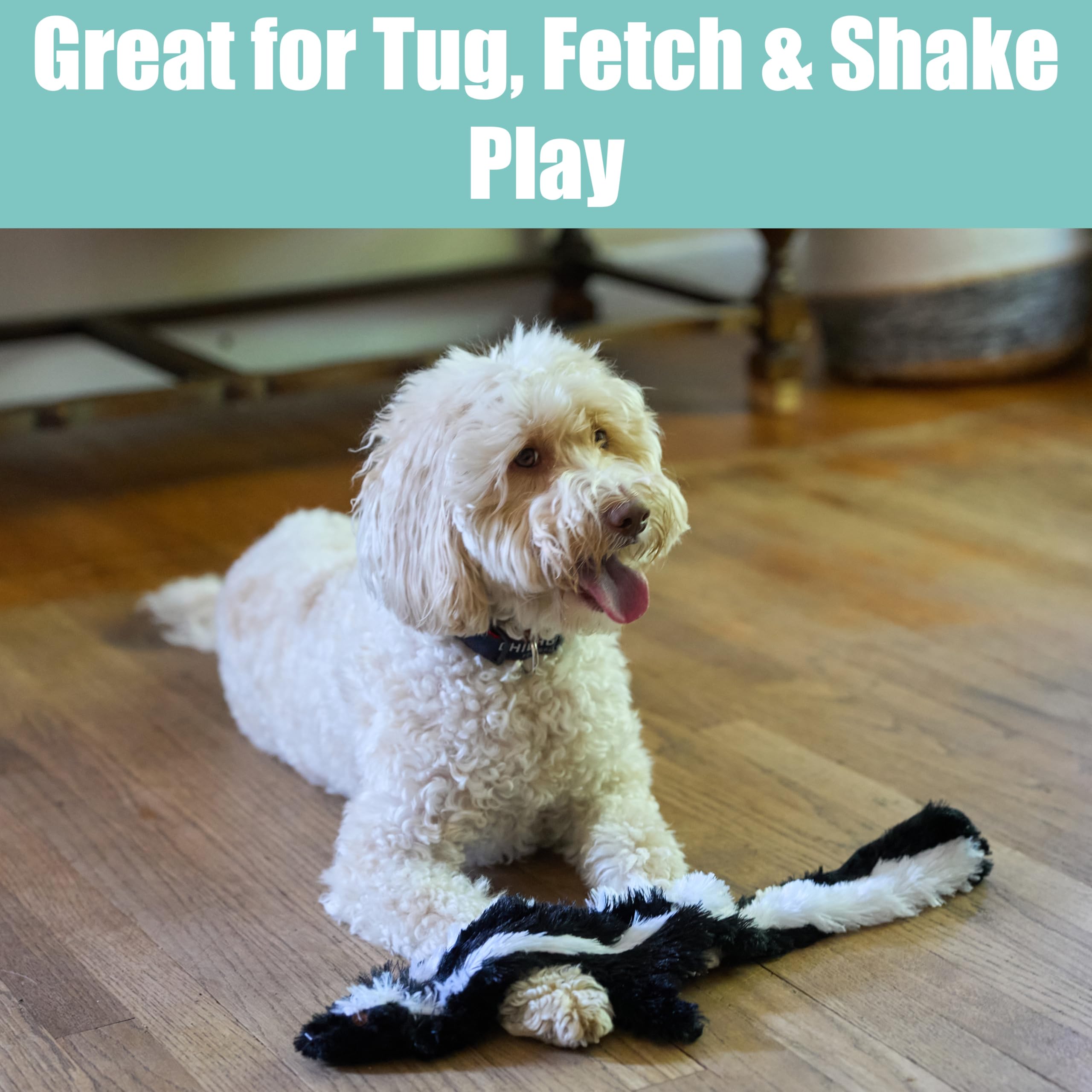 SPOT Skinneeez Skunk no-mess design helps reduce cleanup after play.