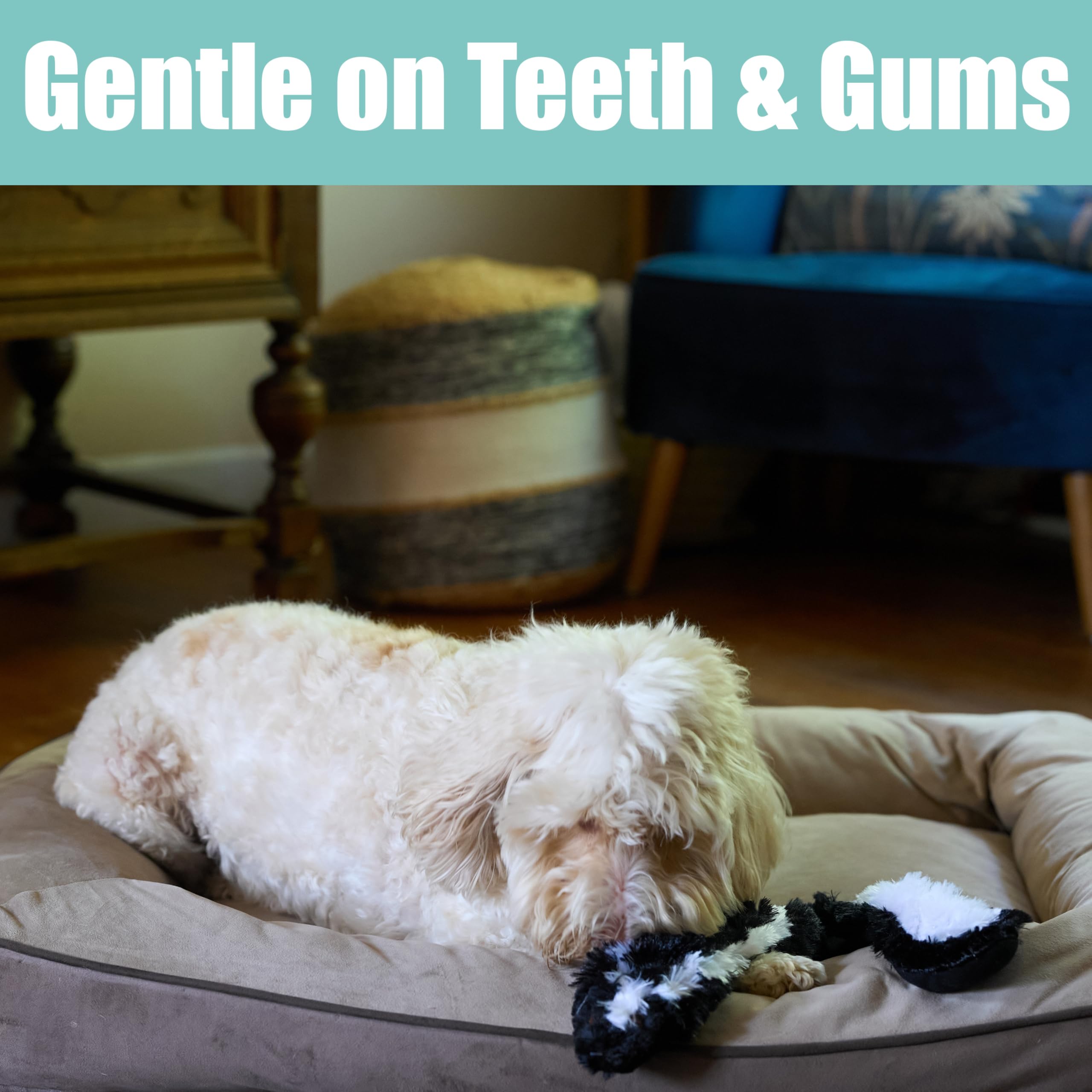 SPOT Skinneeez Skunk printed realistic design enhances interactive play.