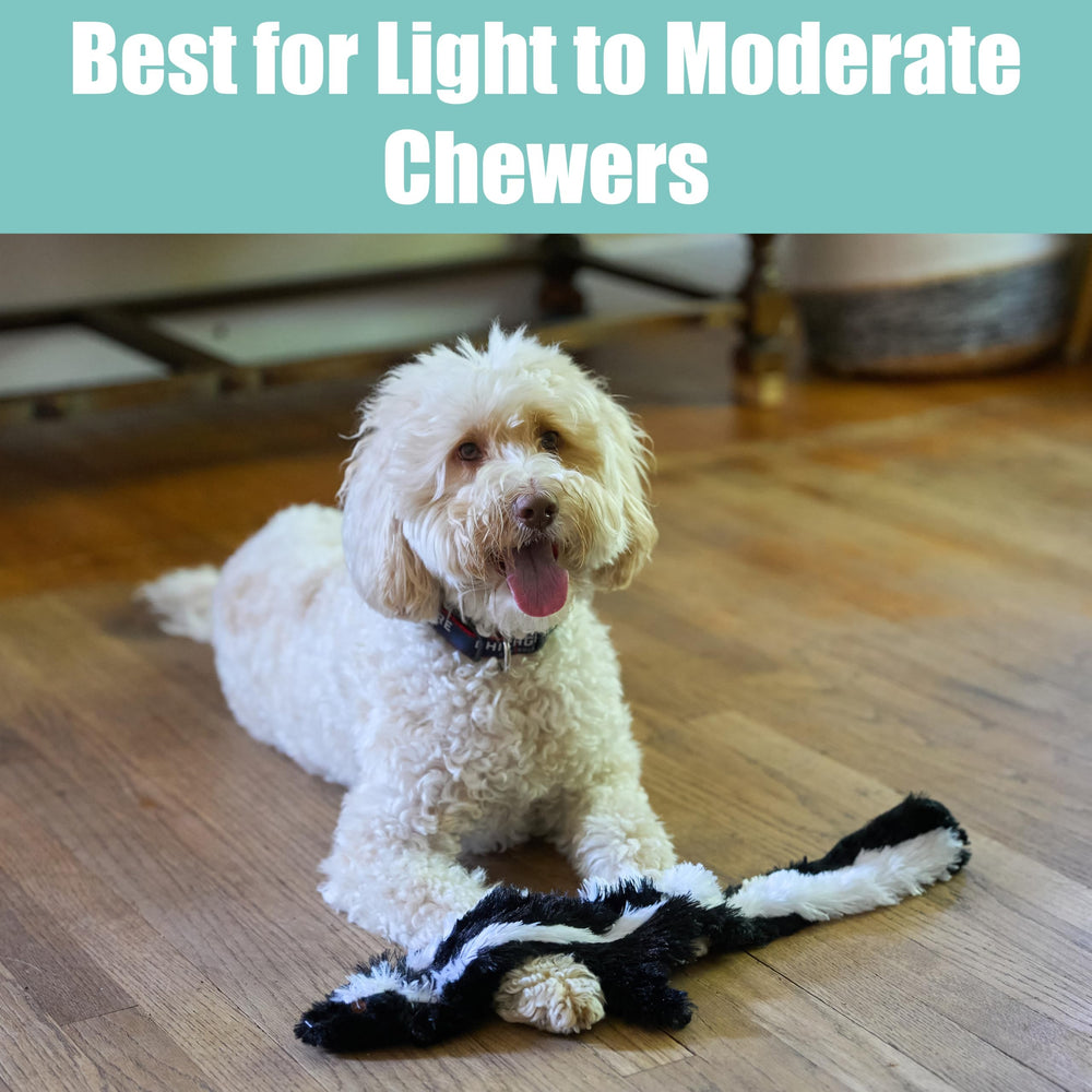 SPOT Skinneeez Skunk stitching reinforced closeup demonstrates durable construction.