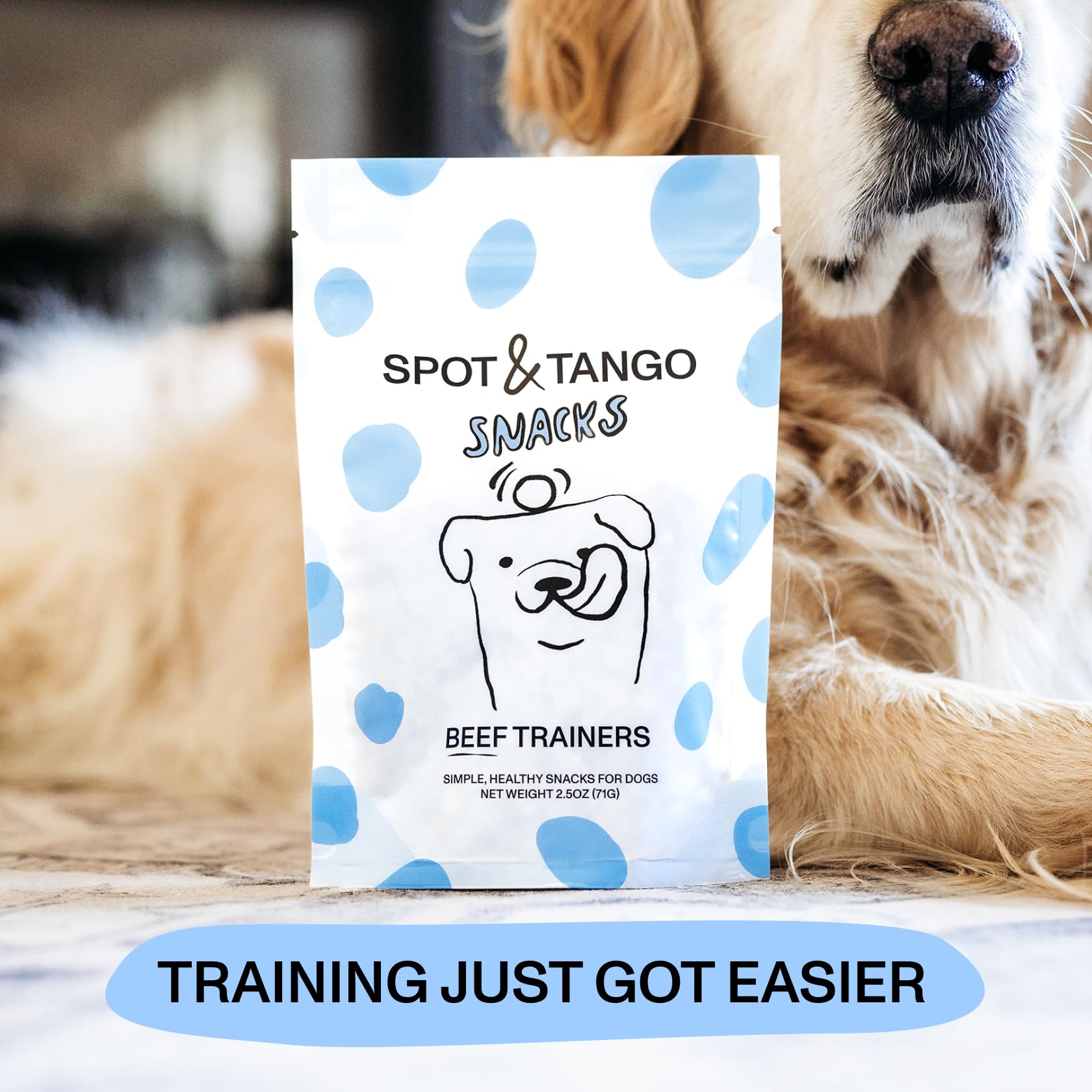 Spot & Tango beef liver treats on-the-go in a travel-friendly setup.