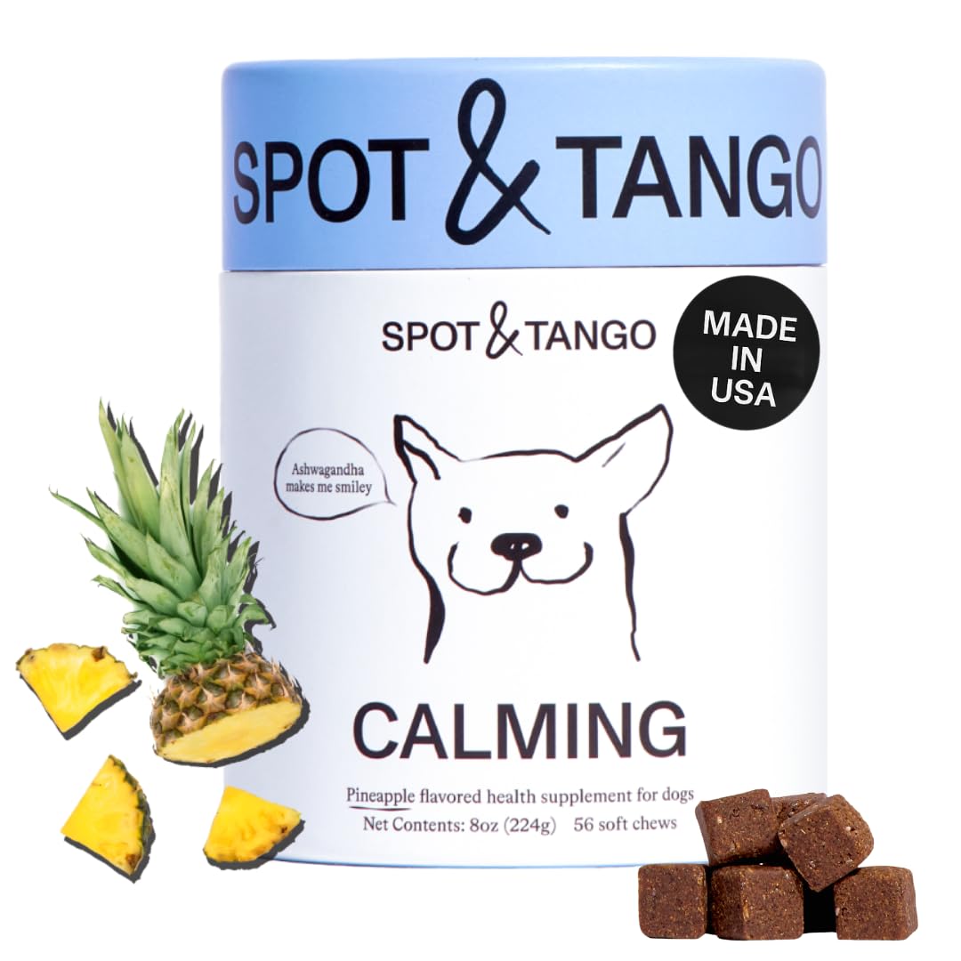 Spot & Tango calm dog chews close-up pineapple flavor supports easy administration