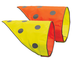 Spot The Dog! reflective bandana bib front view for daytime visibility during walks.