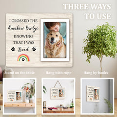 Spricoz Rainbow Bridge frame back view with snap buttons enables stable wall or tabletop display.